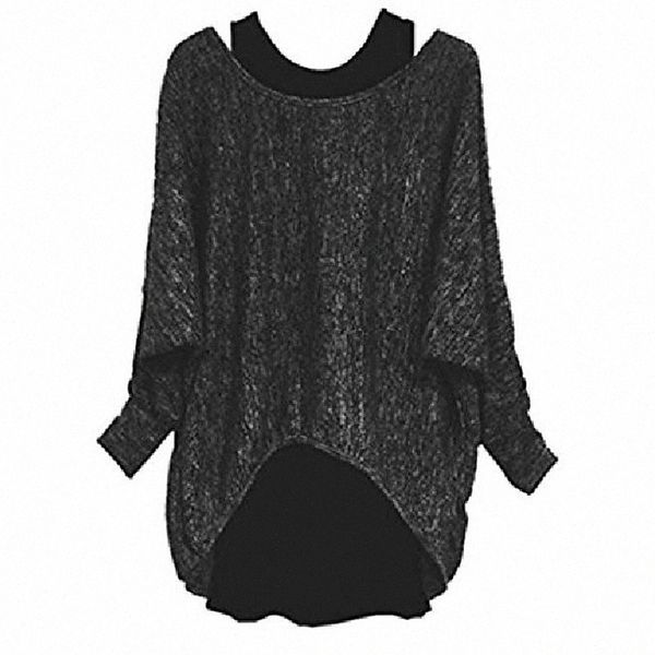 

2-piece ladies' with long sleeves and vest, autumn sweatshirt, jumper sleeves, bat sleeves size xxl, black r0nj#, White;black