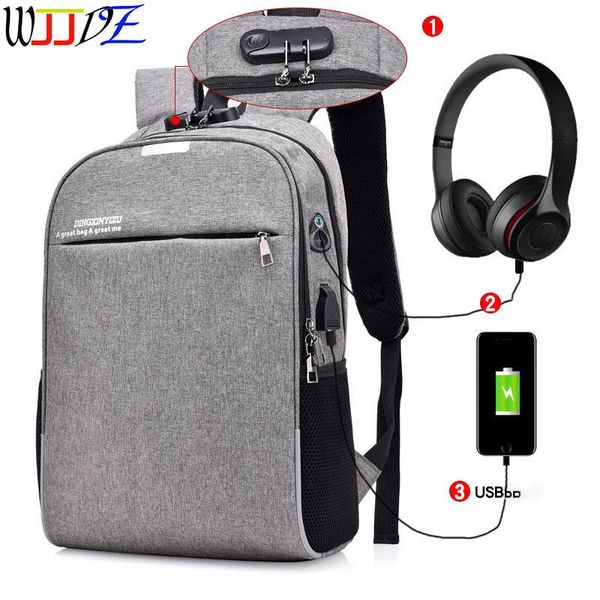

17.3 inch laprucksack anti-theft backpack travel large capacity business bags college student school wjjdz