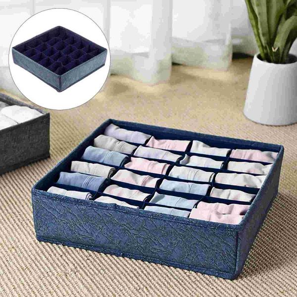 

storage drawers folding box 24 compartments organizer underwear holder #h20
