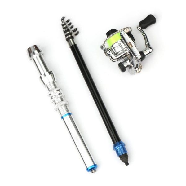 

aluminum alloy 2+1bb glass fiber fishing rod reel pole set for boat dam or on ice combo full kit spinning hooks