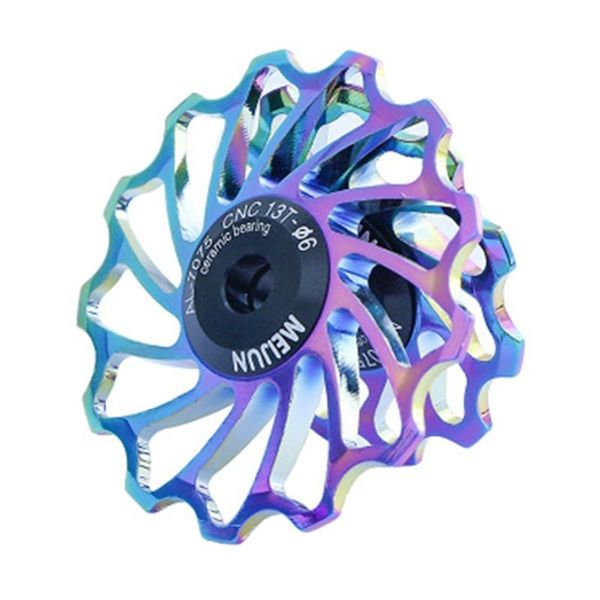 

bike derailleurs 11xf colorful 11t 13t guide bicycle cycling ceramics bearing jockey wheel ceramic pulley aluminum alloy mtb rear derailleur