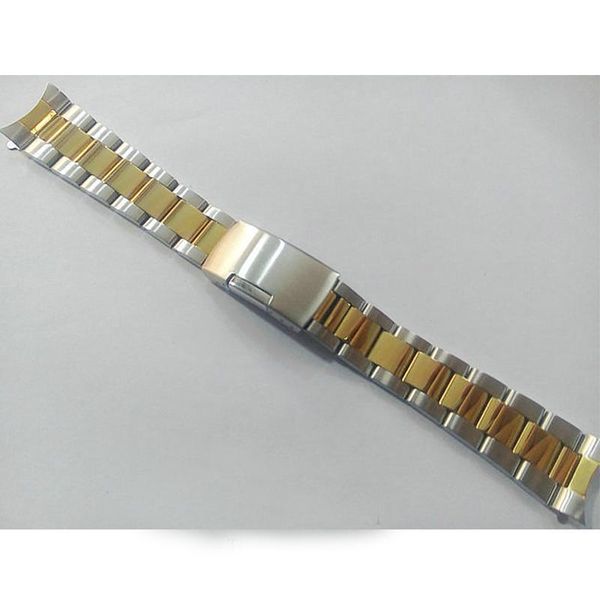 

watch bands for watches men accessories band water green ghost strap stainless steel safety buckle bracelet 20mm chain, Black;brown