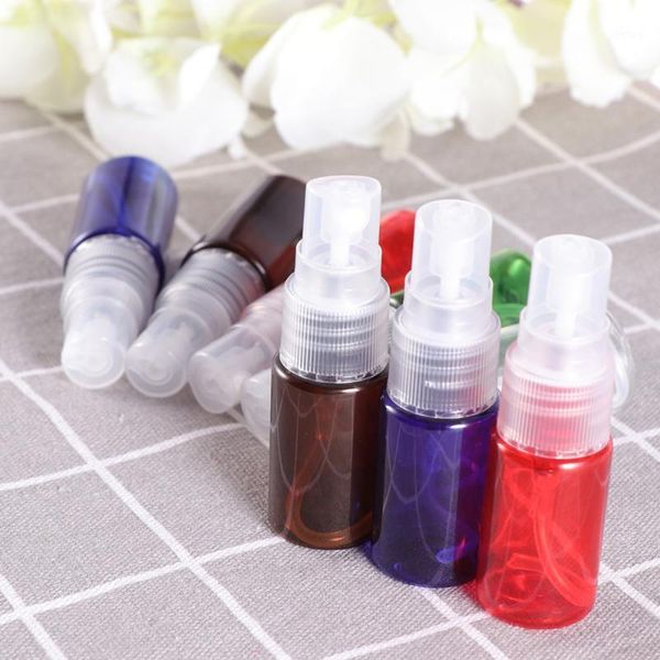 

storage bottles & jars 10pcs 10ml mini small empty spray bottle for make and skin care refillable travel use (random color)