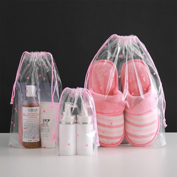 

storage bags travel drawstring bag transparent shoe clothes toiletries luggage artifact
