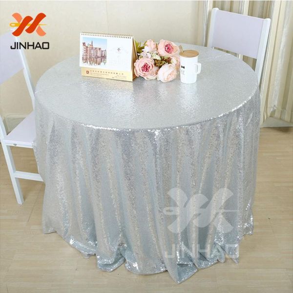 

table cloth custom-made design silvery sequin tablecloth for wedding covers