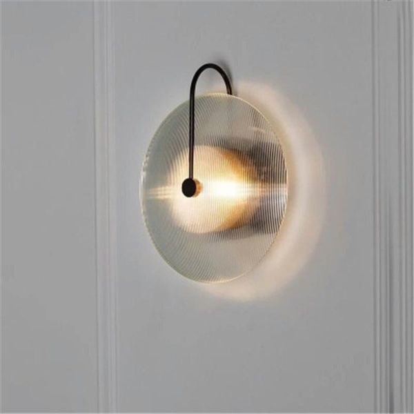 

wall lamp postmodern creative glass bedside led light art loft bedroom sofa background sconce lighting