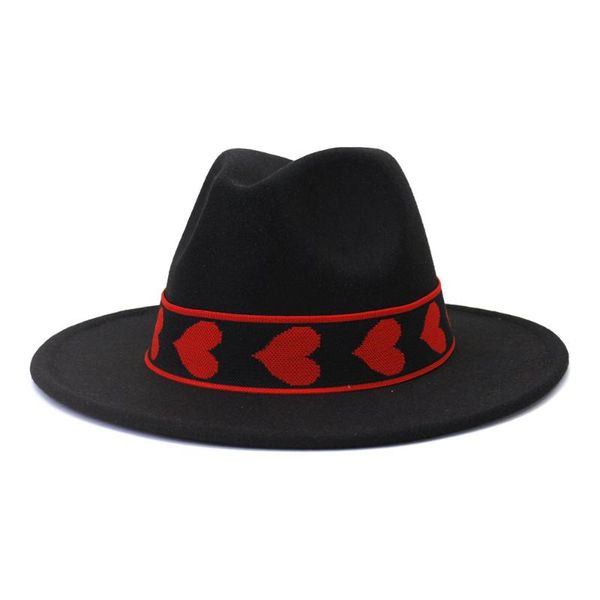 

wide brim hats wholesale woolen jazz panama fedora hat for women men autumn winter british classic party and caps, Blue;gray