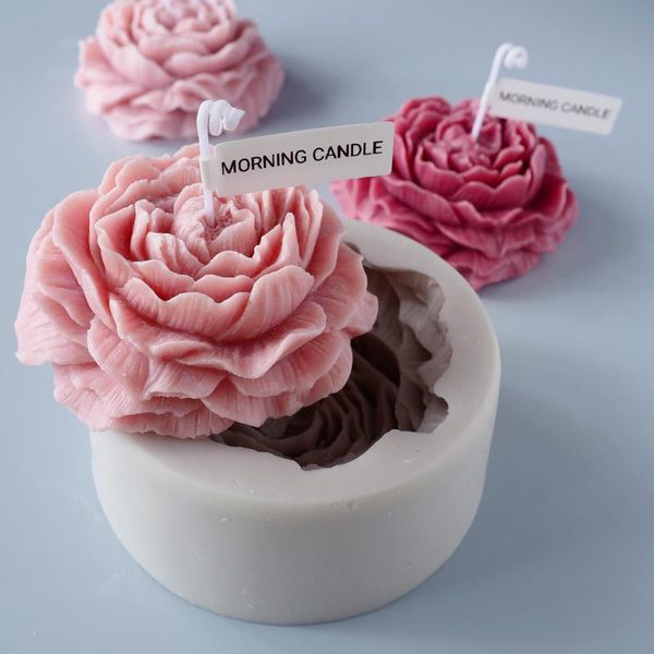 

craft tools candle mold handmade diy silicone large peony soap model plaster