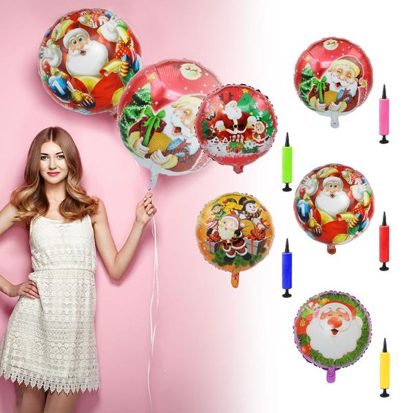 

party decoration 5pcs aluminum film giant christmas inflatable ball ornaments holiday inflatables balls with pump