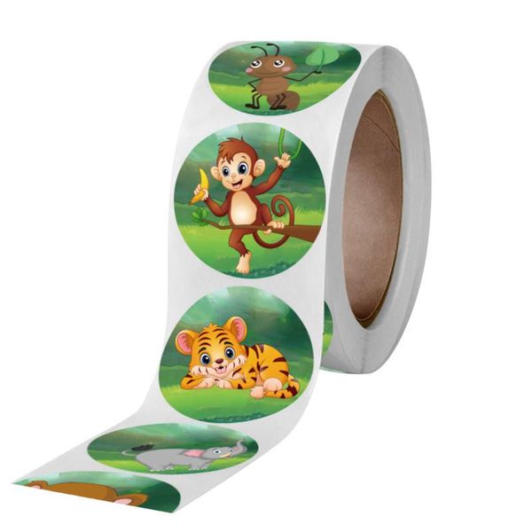 

gift wrap qiduo 500pcs cute zoo animals cartoon sticker for kids classic toys school teacher reward pretty aesthetic tiger