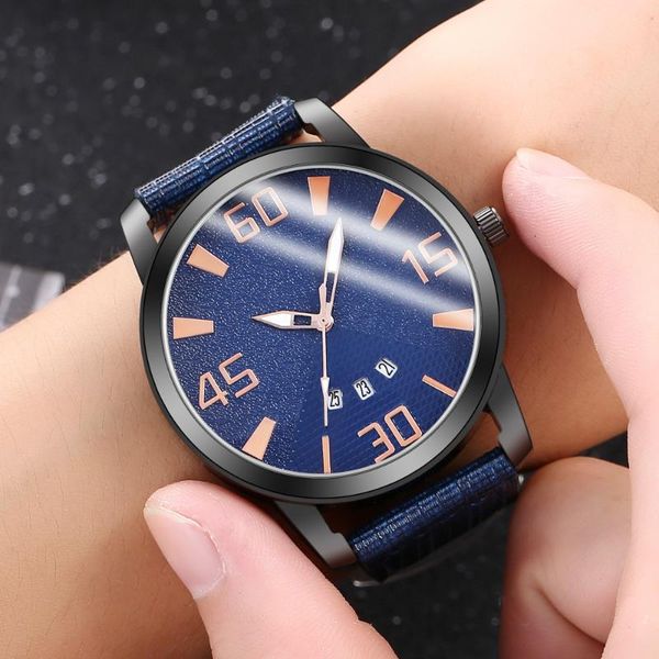 

wristwatches khorasan men's calendar quartz watch brand casual business wrist sports and leisure relogio masculino, Slivery;brown