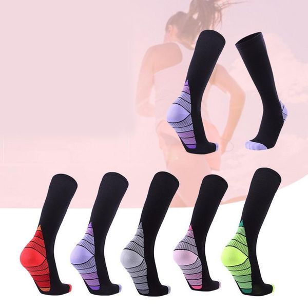 

sports socks 6pcs/set marathon compression multicolor anti-friction outdoors hiking breathable sweat-absorbent, Black