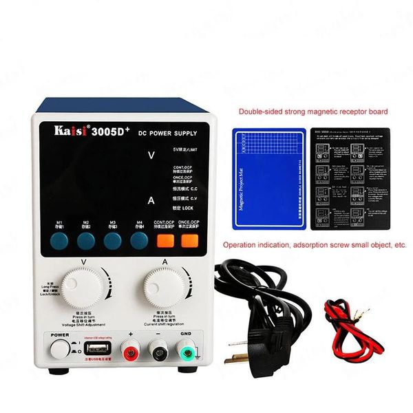 

power tool sets kaisi 3005d+ 30v 5a cnc dc supply 4 bits adjustable digital display phone repair voltage regulator laboratory