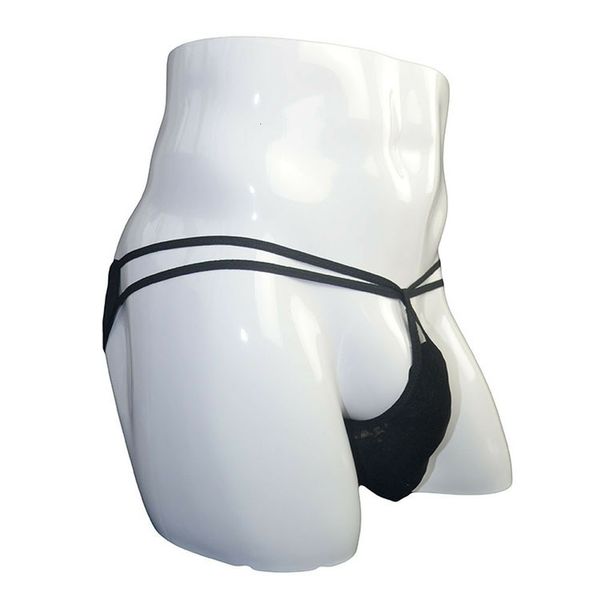 

low rise men's underwear gauze transparent briefs cock pouch zjh916, Black;white