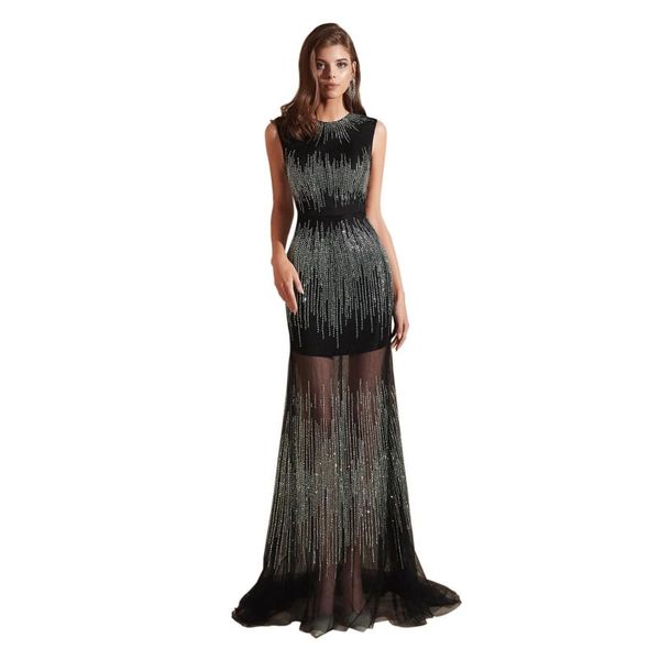 

party dresses ready to ship heavy beading sparkle crystal sleeveless a line formal evening long dress, White;black