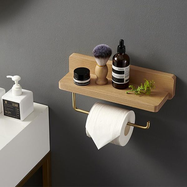 

toilet paper holders solid brass towel storage rack kitchen roll holder bathroom wooden