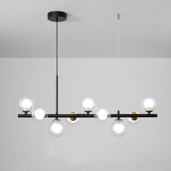 

led modern chandelier for the dining room kitchen bedroom glass ball hanging pendant lamp nordic design style indoor deco lights lamps