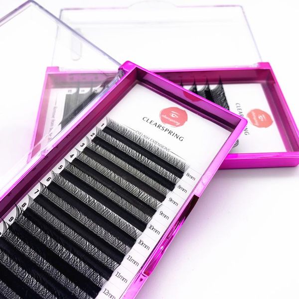 

shape eyelashes extensions two tip lashes d curl hand-woven wimpers individual soft false