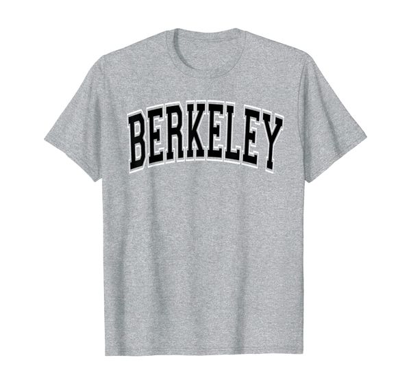 

berkeley t shirt - varsity style black text, White;black