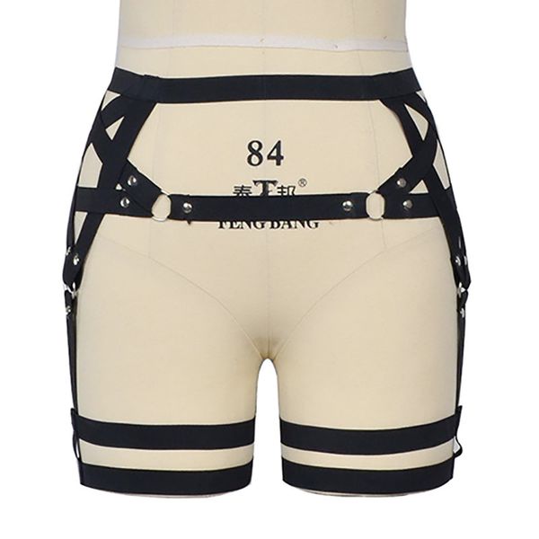 

rock hip-hop night stage performance suspender garter girl, Black;white