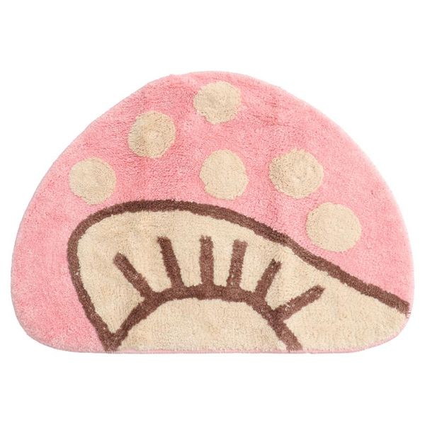 

carpets 1pc household entrance mat soft anti-skid ground lovely mushroom carpet