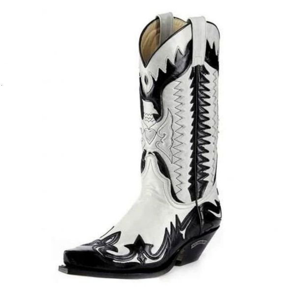 

dress shoes leather plutonium men handcrafted retro-knight boots cobra embroidered national fashion casual winter kr261 combat x4ou, Black