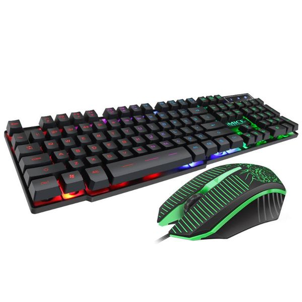 

keyboard mouse combos colorful backlight wired game suspended laser engraved key cap rainbow backlit and set combo kit pbug