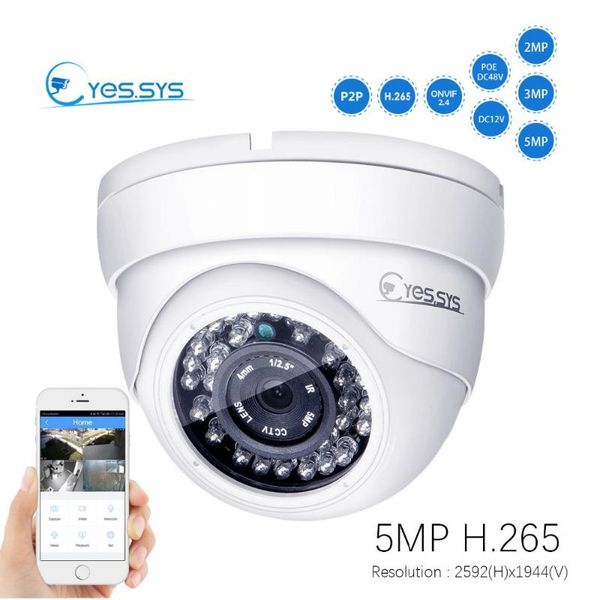 

cameras eyes.sys wide angle h.265 1080p ip 15ir 2mp/3mp/5mp cctv hd poe dome camera onvif rtsp nvr network security baby monitor