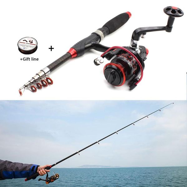 

boat fishing rods mini rod and 2000 spool combination, carbon portable travel pocket pole children combination 1.2m-2.1m