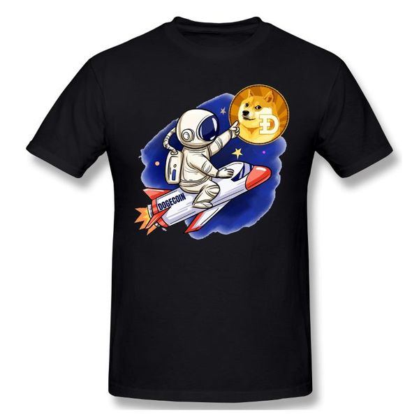 

men's t-shirts to moon print cotton t-shirt for men fashion streetwear, White;black