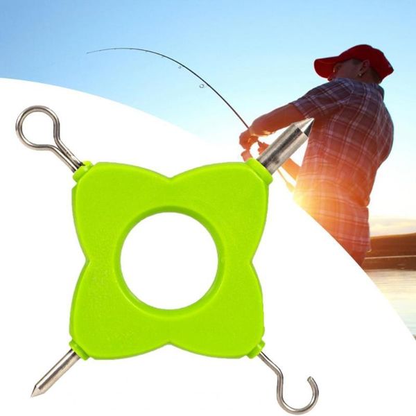 

fishing hooks knot rig 4 in 1 easy to carry plastic terminal tackle hair for