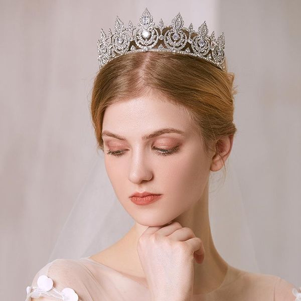 

hair clips & barrettes zircon tiaras wedding rhinestone headband bridal headdress bridesmaid hairband accessories married jewelry bride hq00, Golden;silver
