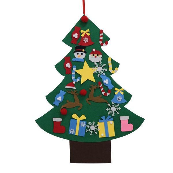 

christmas decorations diy felt tree artificial wall hanging ornaments decoration for year gifts kids toys home