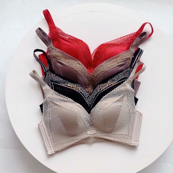 

9827 spot latex cup cover about 1.8cm medium thick b cup breast holding push up comfort womens bra, Red;black