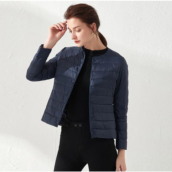 

women's jackets 2021 winter women basic jacket for down coat windproof warm packable autumn casual slim black parkas, Black;brown