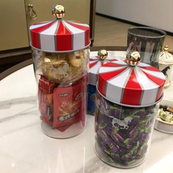 

storage bottles & jars nordic creative carousel glass sealed tank bottle coffee powder tea candy grain jar organization containers