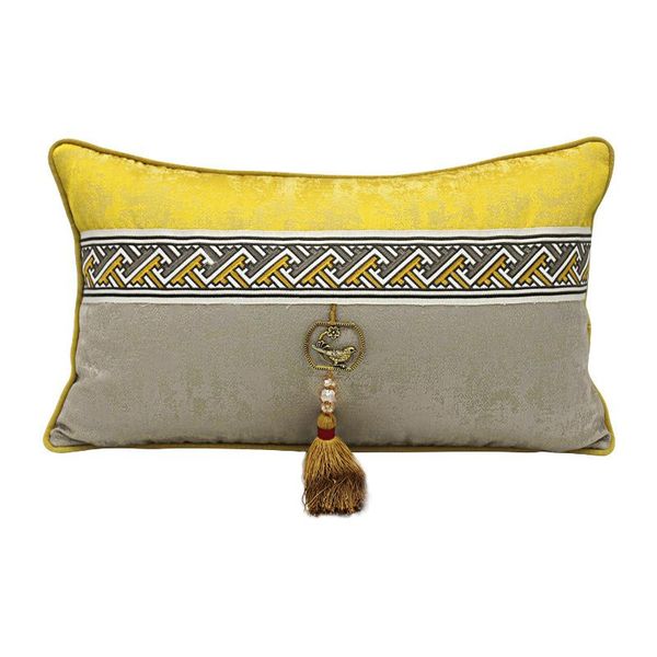 

cushion/decorative pillow modern metal tassel cushion cover decorative living room sofa luxury light gold throw pillows