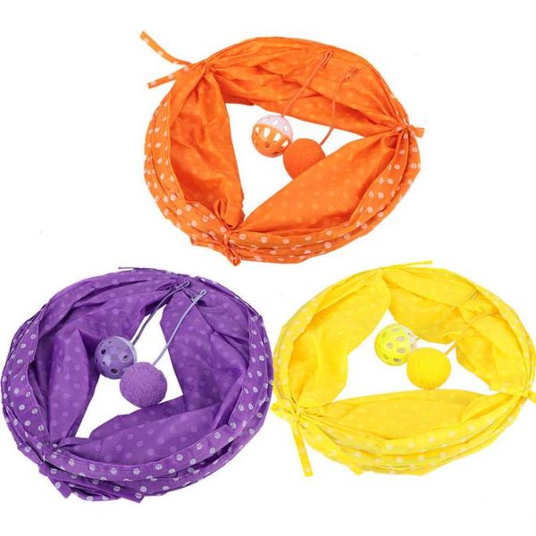 

cat toys foldable collapsible three tunnels toy tunnel pet interactive playing