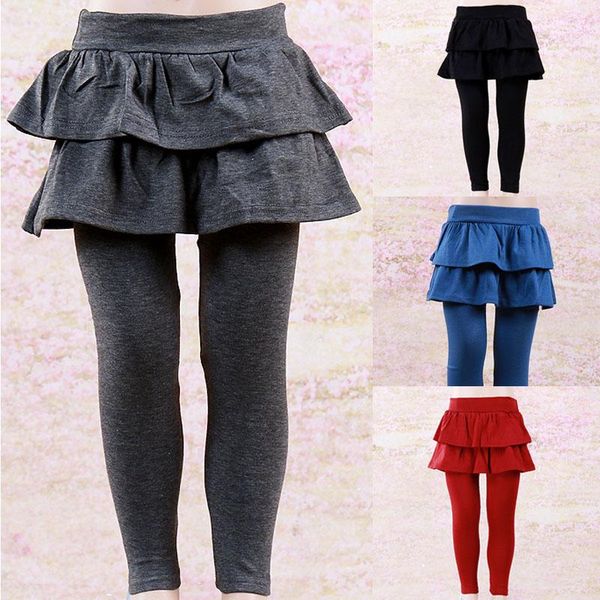 

trousers 2-8y girl skirt-pants cake skirts soft legging baby spring/autumn warm leggings children's girls boots, Blue