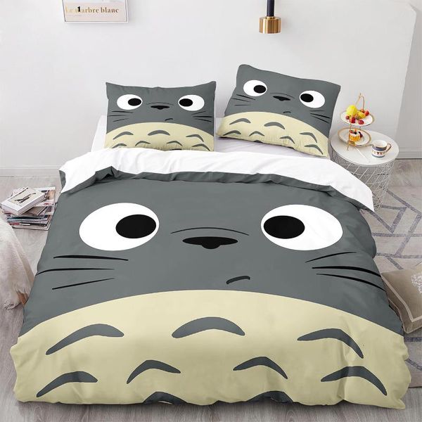 

bedding sets my neighbour totoro set single twin full  king size neighbor bed aldult kid bedroom duvetcover 2