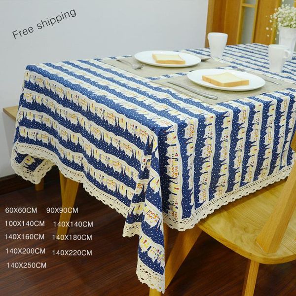 

literary artistic cartoon snow house table cloth linen rectangular tablecloths with lace home wedding