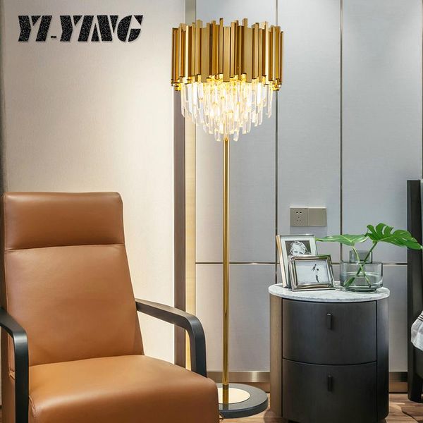 

european table lamp bedside light luxury crystal bedroom simple modern romantic creative warm floor lamps