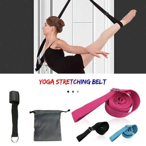 

door flexibility stretching leg stretcher strap adjustable sports yoga ballet band exercise soft belt for gymnastics stripes