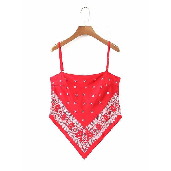 

women's tanks & camis ladies floral print sleeveless cropped strappy crop bow summer fashion streetwear outfits sling vest cami ca, White