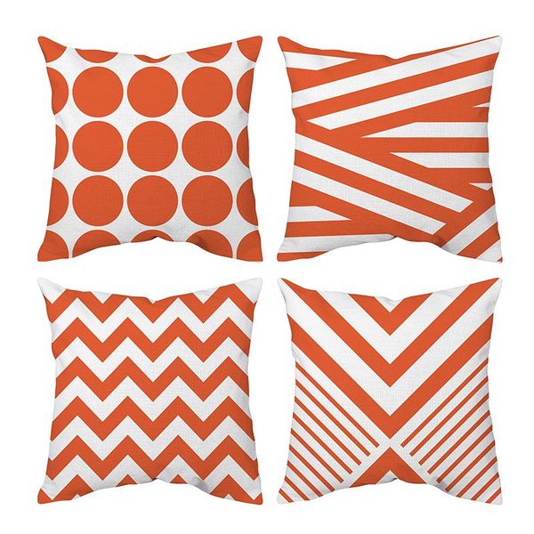 

cushion/decorative pillow solid color geometric cover wave dot selling orange four piece combination cushion covers decorative