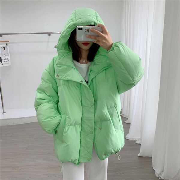 

women's down & parkas winter jacket women autumn white duck coat female hooded casaul warm coats woman oversize abrigos 2021 wp, Black