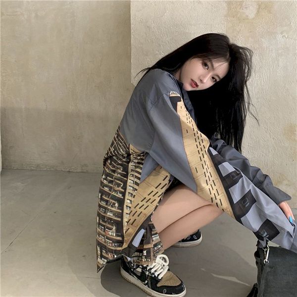 

women's blouses & shirts loose female shirt with long sleeves and spring sleeves, retro hong kong style, new design of shelved nic, White