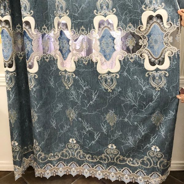 

curtain & drapes luxury beauty curtains for living room bedroom balcony european-style embroidered chenille shading