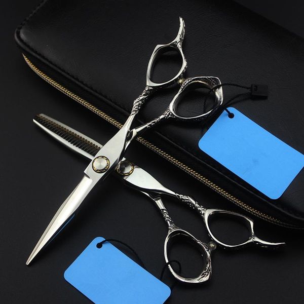 

hair scissors professional japan 440c 6 '' bearing flower handle cut haircut thinning barber cutting shears hairdresser
