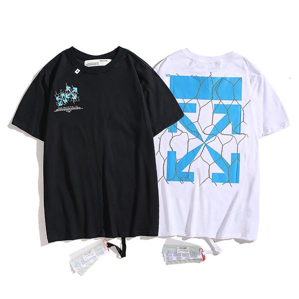 

2021 spring and summer new blue arrstyle round neck pullover, White;black